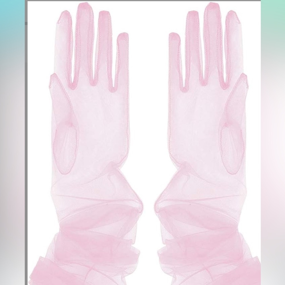Pink Mesh Gloves